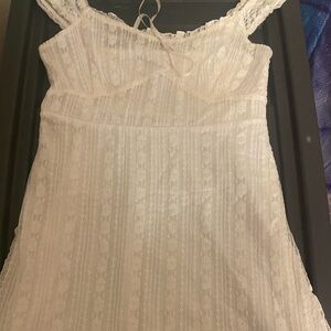 Elegant White Lace Dress